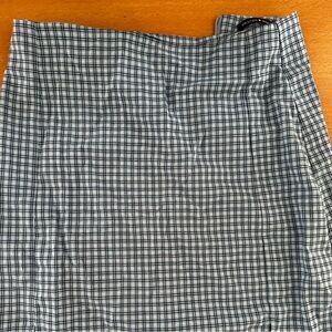 Blue checkered mini skirt from brandy Melville